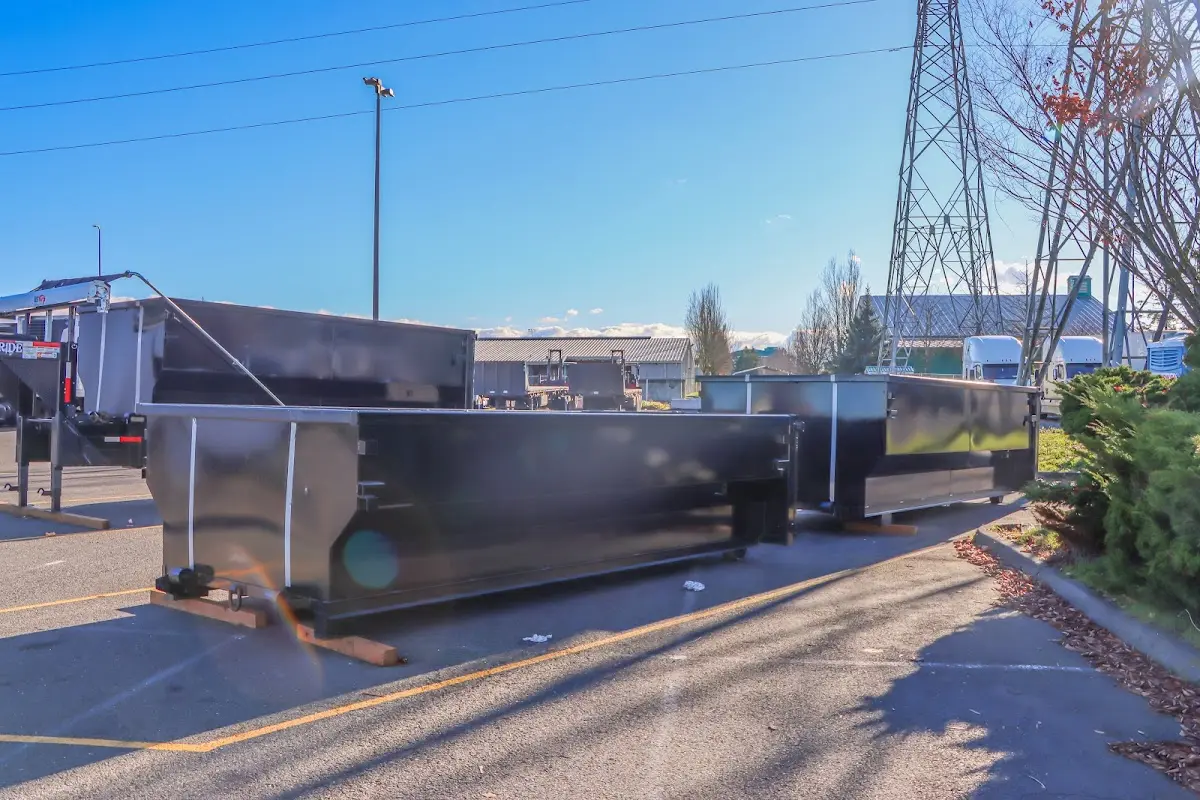 Roll-off dumpster ready for waste disposal at job site for 30 Yard Dumpster Rental in Wauwatosa